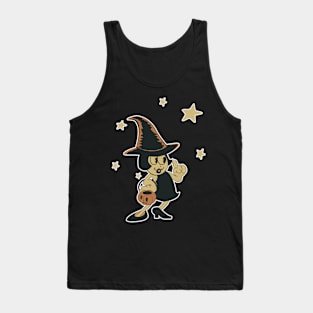 Little witch girl with Halloween Tank Top